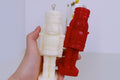 Hand-Poured Nutcracker Candle: Sculptural Soy Wax Christmas Decor