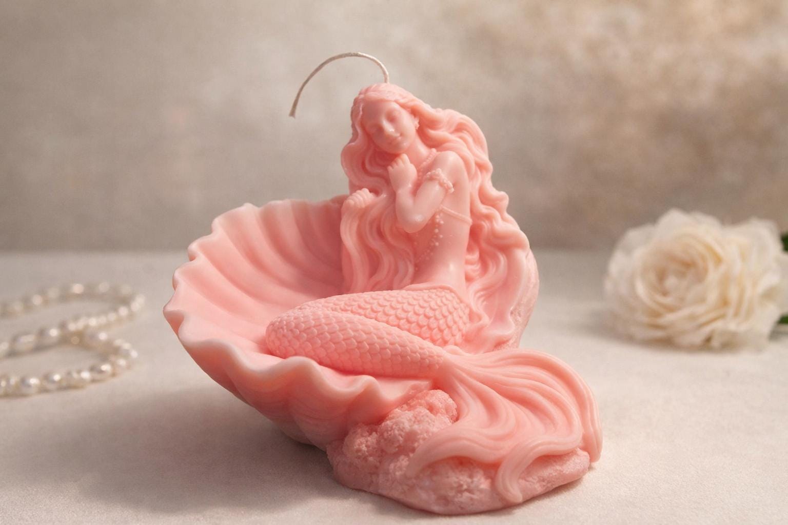 Mermaid Shell Candle
