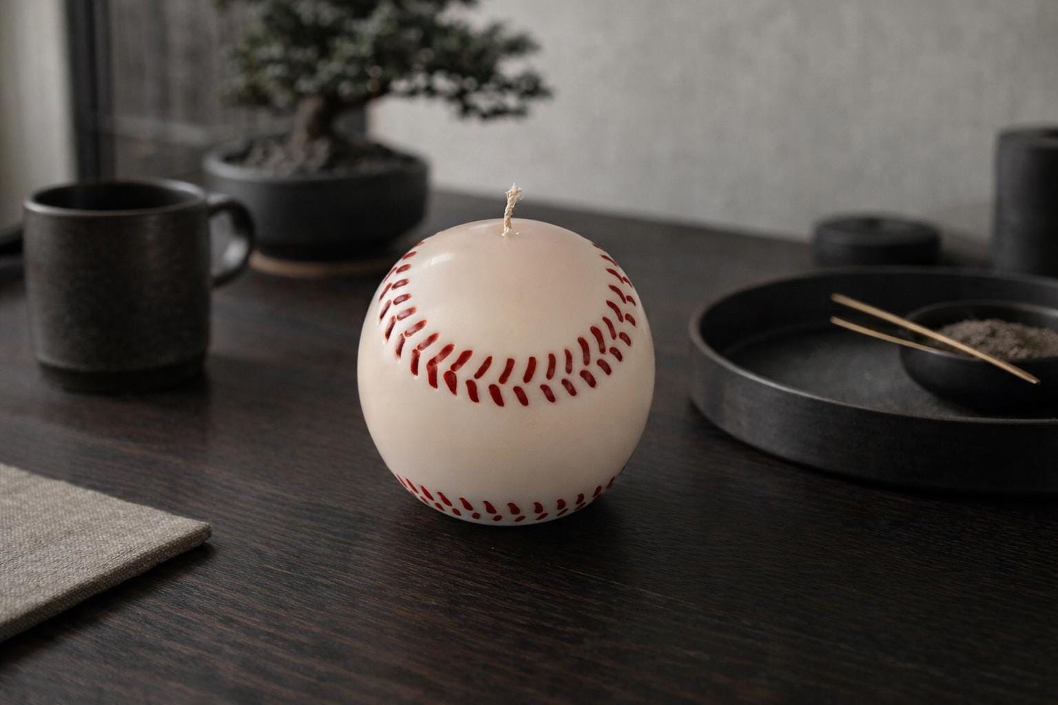Handmade Baseball Soy Candle