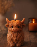 Highland Cow Candle – Handmade Sculptural Decorative Soy Candle