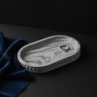 Oval Concrete Marbled Tray