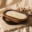wooden dough bowl candle, rustic farmhouse candle, natural soy wax candle, handmade wooden candle, eco friendly candle, farmhouse decor candle, large candle centerpiece, housewarming candle gift, cozy home decor candle, artisan soy candle