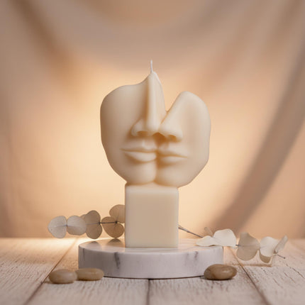 abstract-face-candle-handmade-soy-candle-with-two-faces-on-stone-base-modern-art-decor-unique-gift-contemporary-sculpture-accent