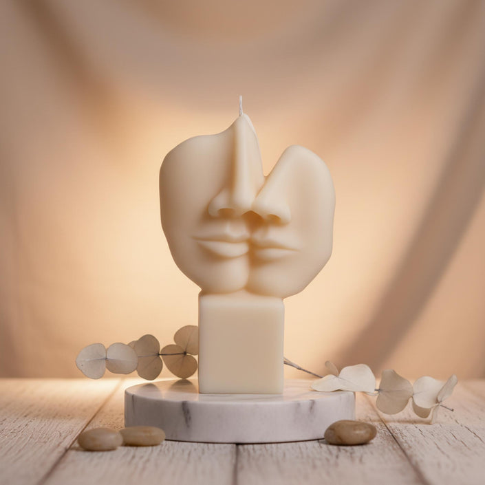Abstract Face Candle