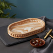 Oval Concrete Marbled Tray