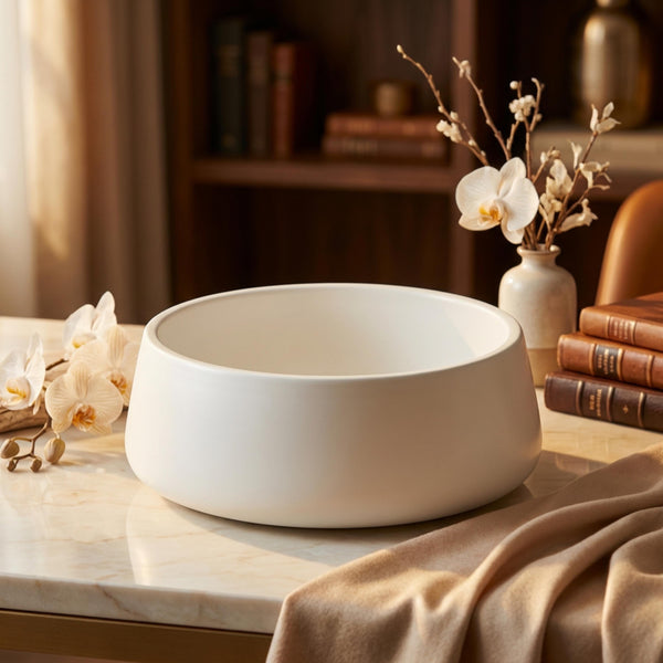 Handmade Eco Resin Bowl – Minimalist Centerpiece Dish, Matte Finish