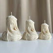 Veiled lady soy wax candle — close-up detail