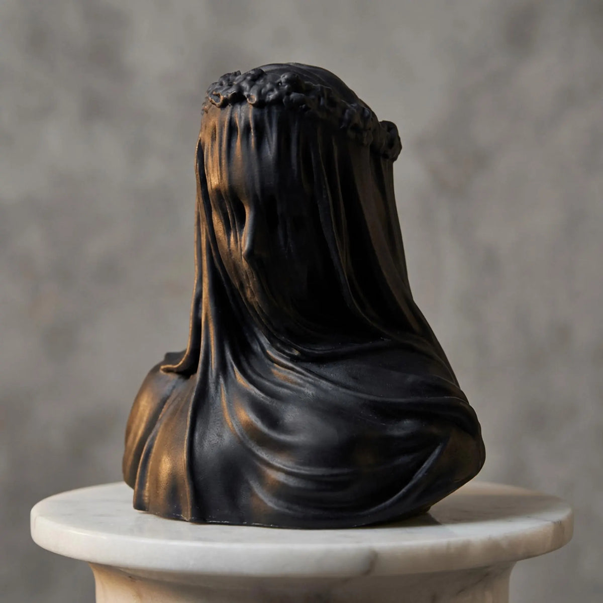 Veiled lady soy wax candle — side view