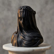 Veiled lady soy wax candle — side view