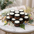 Baby Girl Shower Candle Favors — 1oz Botanical Rose Soy Wax, Custom Label, Spring Baby Shower