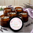 Personalized Baby Shower Candle Favors Set — 1oz Botanical Soy Wax, Any Theme, Gender Neutral