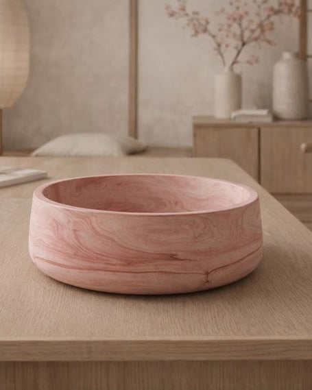 Marbled Ceramic Resin Bowl – Handmade Decorative Centerpiece Dish