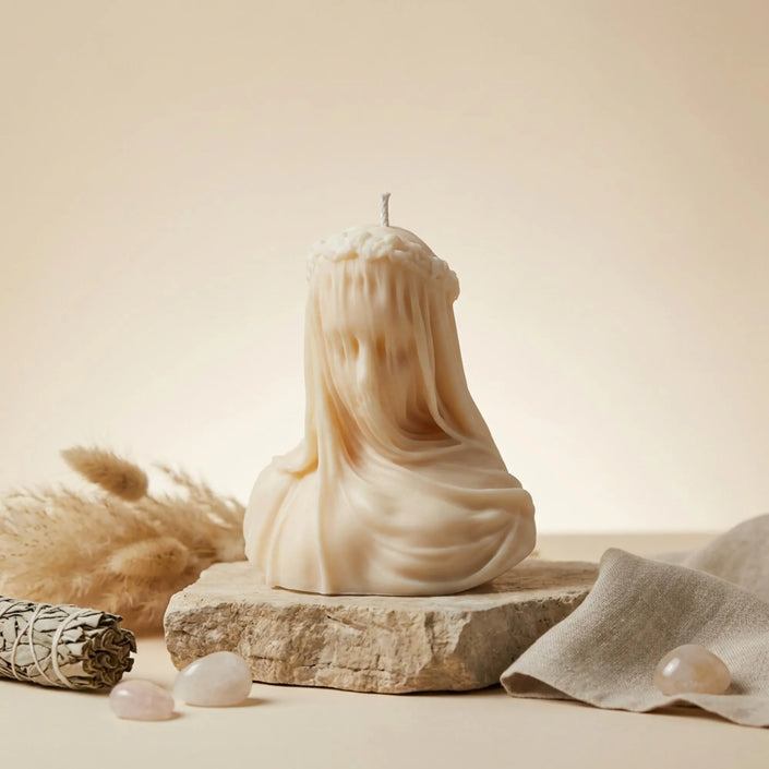large-veiled-lady-candle-hand-poured-soy-wax-bust-elegant-sculptural-candle-gift-for-her-goddess-home-decor