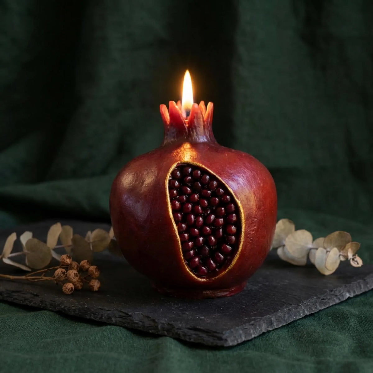 pomegranate-candle-hand-painted-unique-soy-wax-candle-for-home-decor-luxury-gift-holiday-table-centerpiece rephrase