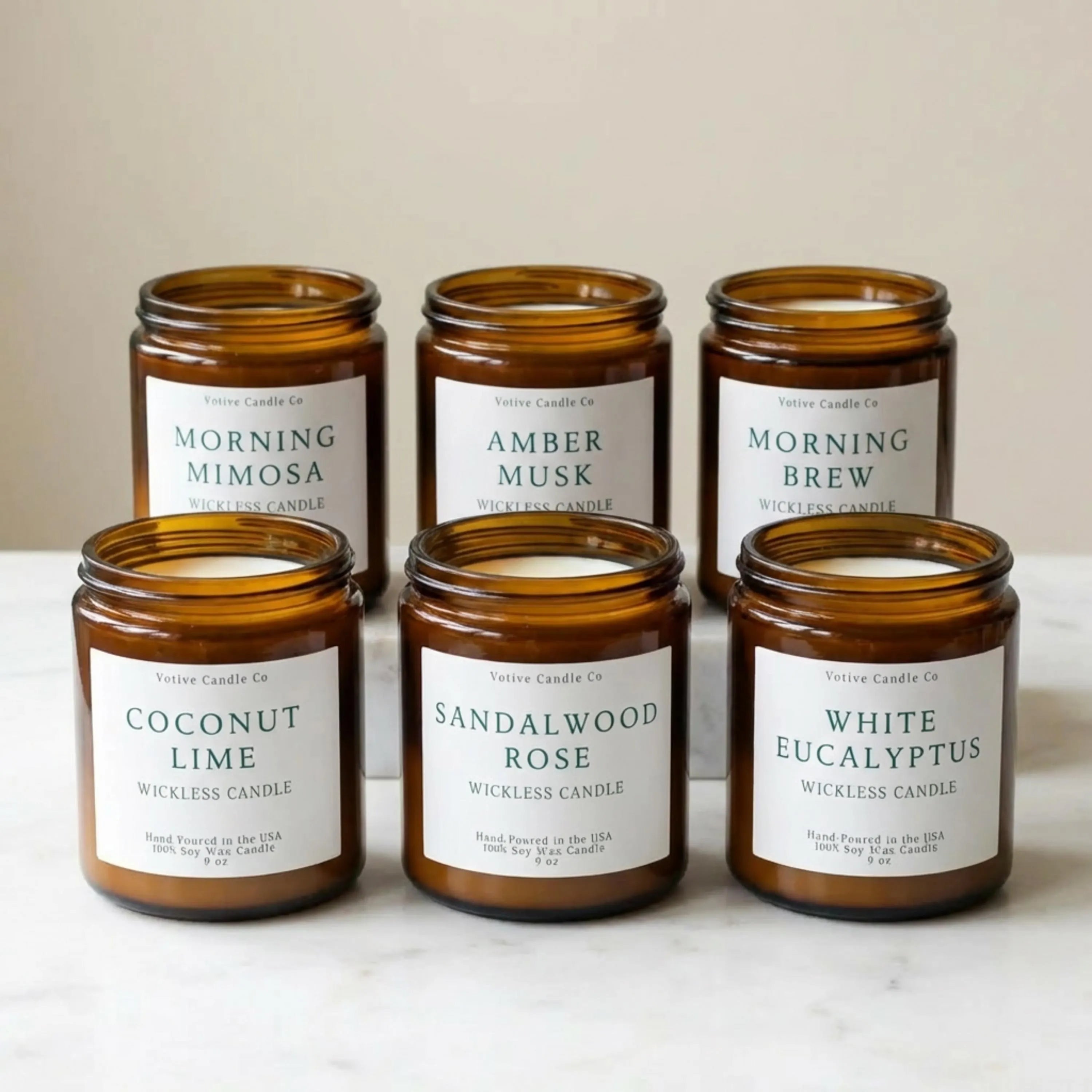 Wickless Soy Candle for Candle Warmer Lamp — Hand-Poured in Florida, 11 Scents