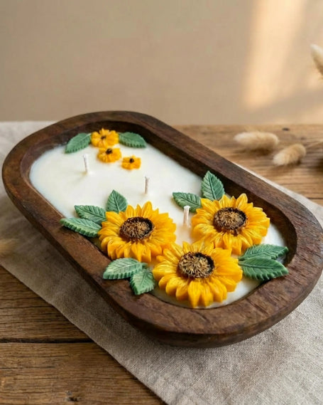 wooden dough bowl candle, rustic farmhouse candle, natural soy wax candle, handmade wooden candle, eco friendly candle, farmhouse decor candle, large candle centerpiece, housewarming candle gift, cozy home decor candle, artisan soy candle