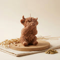 Highland Cow Candle, Large Sculptural Soy Candle, Custom Scent Farmhouse Decor