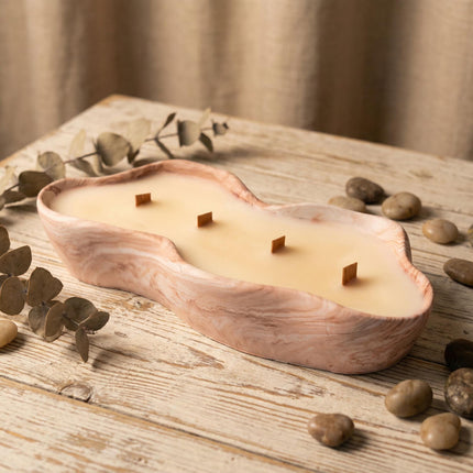 Large Soy Candle 14oz | Wooden Wick Candle | Ceramic Candle, Luxury Decorative Candle, Home Decor, Statement Candle, Unique Gift Candle