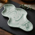 Wavy Eco Ceramic Tray – Japandi Catch All Jewelry Organizer Decor