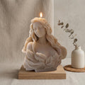 Greek Goddess Bust Candle – Sculptural Soy Wax Statue Candle