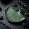 Ceramic Ginkgo Leaf Tray: Hydro-Stone Ring Trinket Dish -Ceramic Resin Vanity Organizer