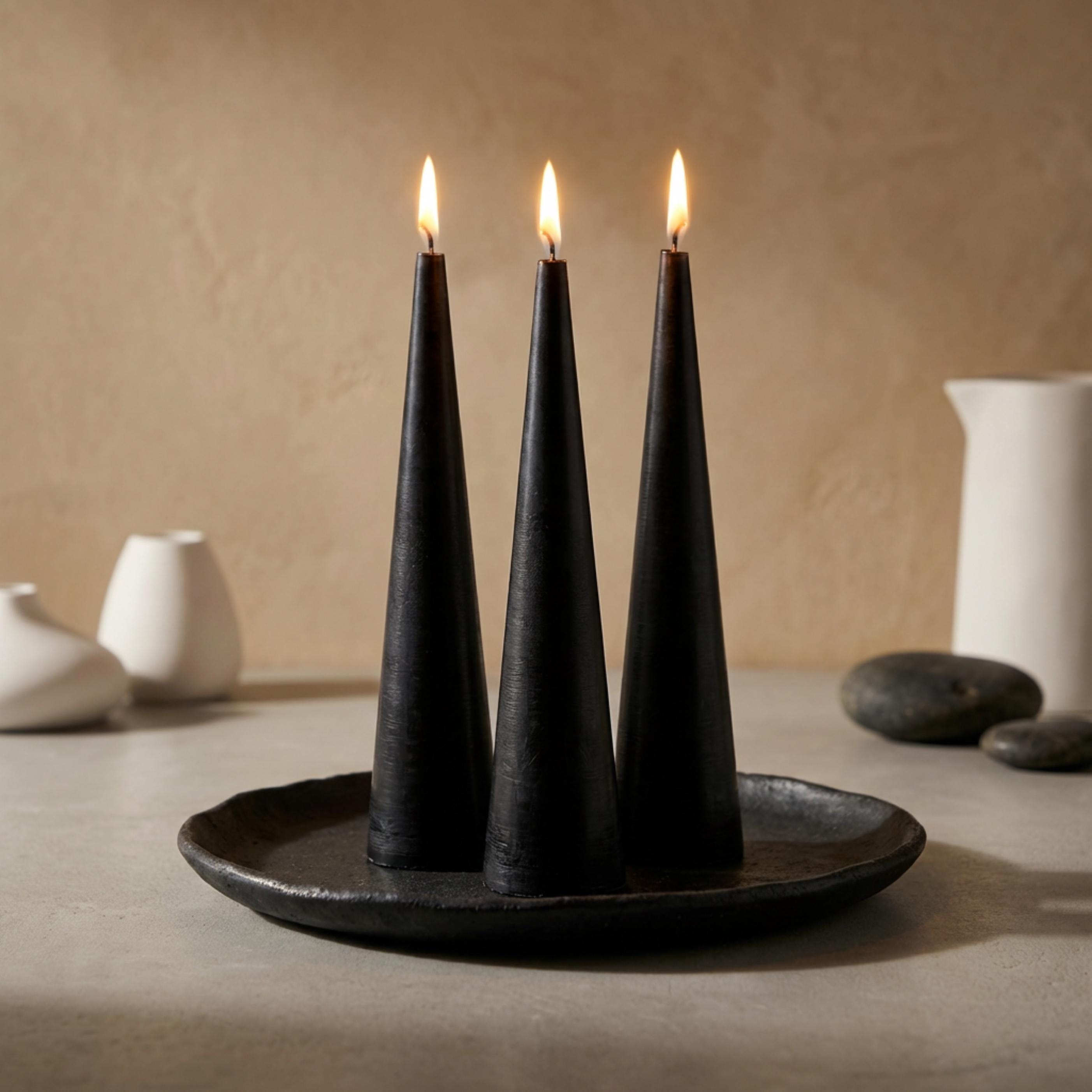 Elegant Large Cone Pillar Candle