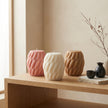 Huge Knit Pillar Candle: Handmade Soy Wax Twisted Knot Candle
