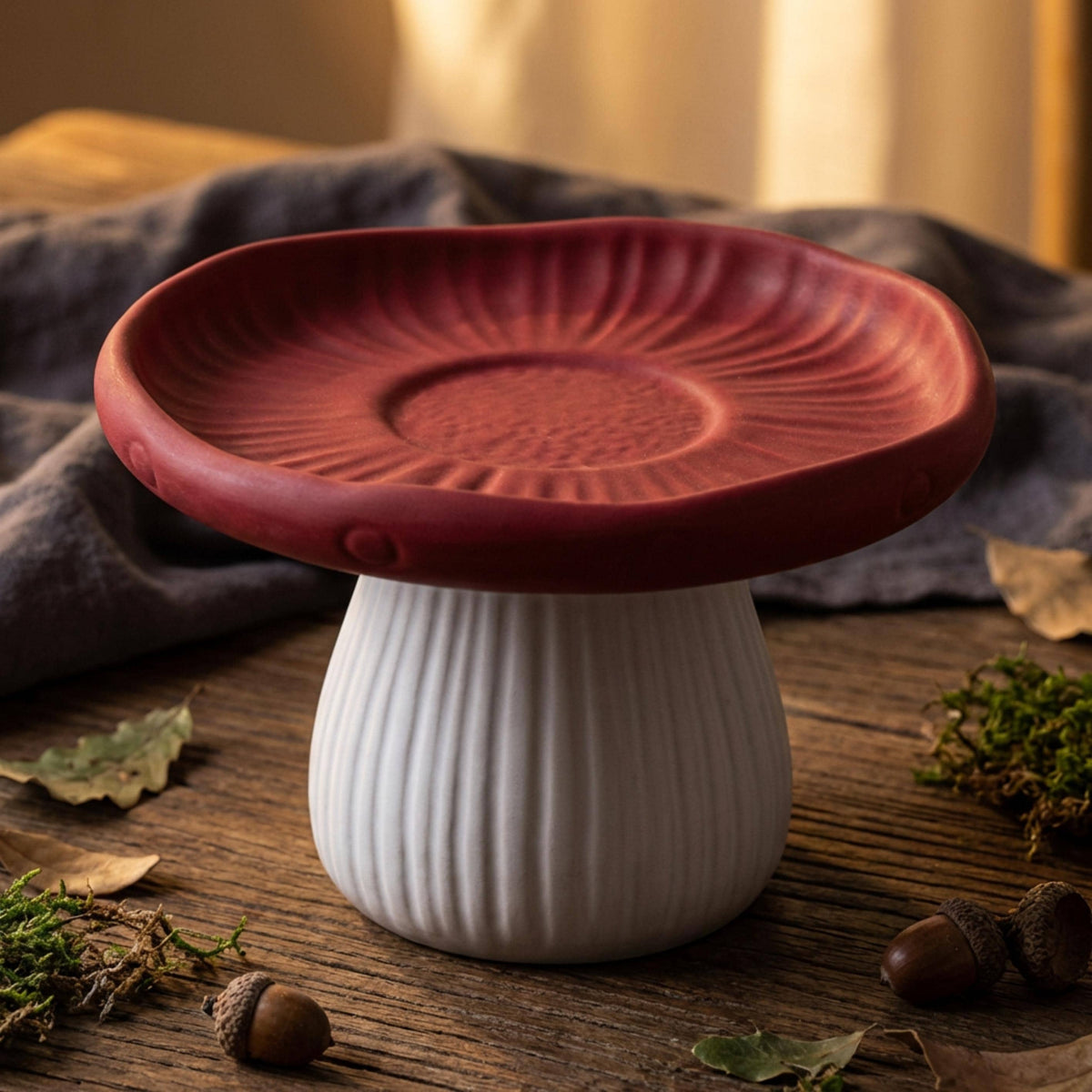 Mushroom Storage Jar, Eco Resin Vase, Woodland Trinket Holder, Jewelry Organizer
