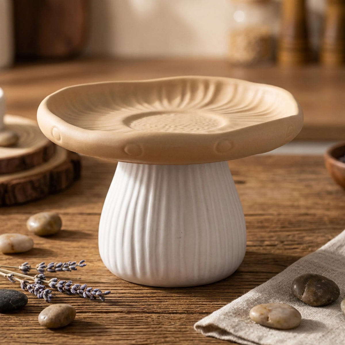 Mushroom Storage Jar, Eco Resin Vase, Woodland Trinket Holder, Jewelry Organizer