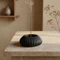 Fluted Ceramic-Resin Incense Burner Holder