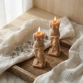 Tall Sculptural Soy Wax Candle Mystic Echoes Unique Gift