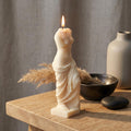 Tall Sculptural Soy Wax Candle Mystic Echoes Unique Gift