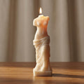 Tall Sculptural Soy Wax Candle Mystic Echoes Unique Gift