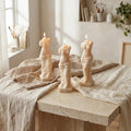 Tall Sculptural Soy Wax Candle Mystic Echoes Unique Gift