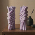 Modern Geometric Pillar Candle