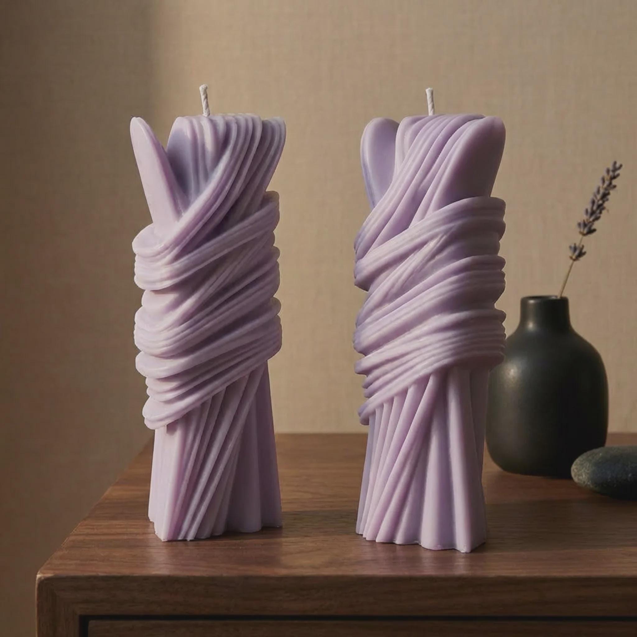 Modern Geometric Pillar Candle
