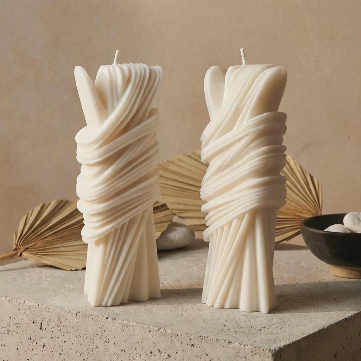 Modern Geometric Pillar Candle