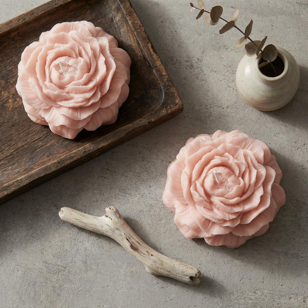 Handmade Peony Flower Candle – view 2