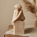 Seated Goddess Sculpture Candle – Large Art Candle – Handmade Soy Wax Statue – Aesthetic Home Decor – Feminine Figurine Candle by Votive Candle Co