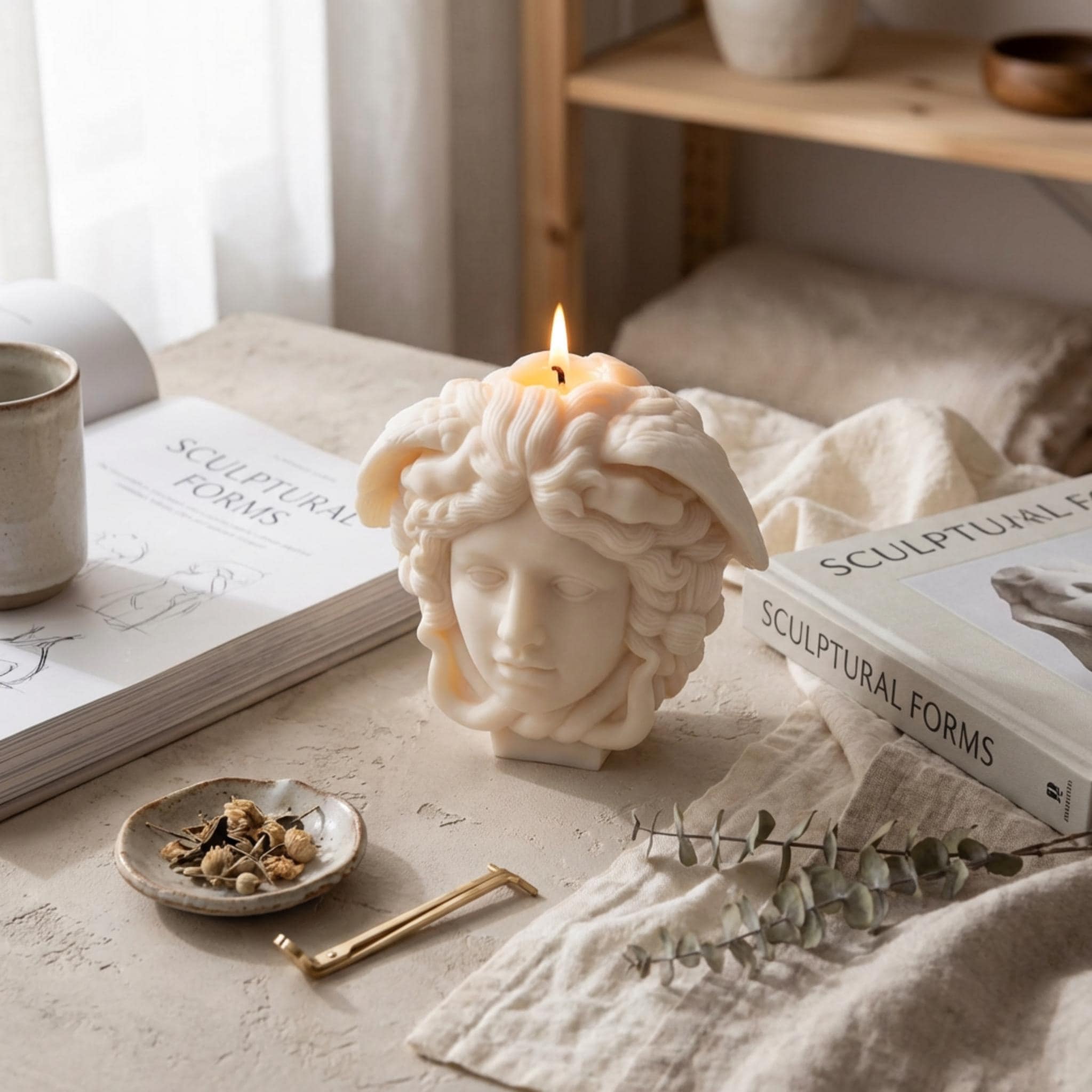 Huge Luxury Medusa Candle - A Sculptural Statement Piece