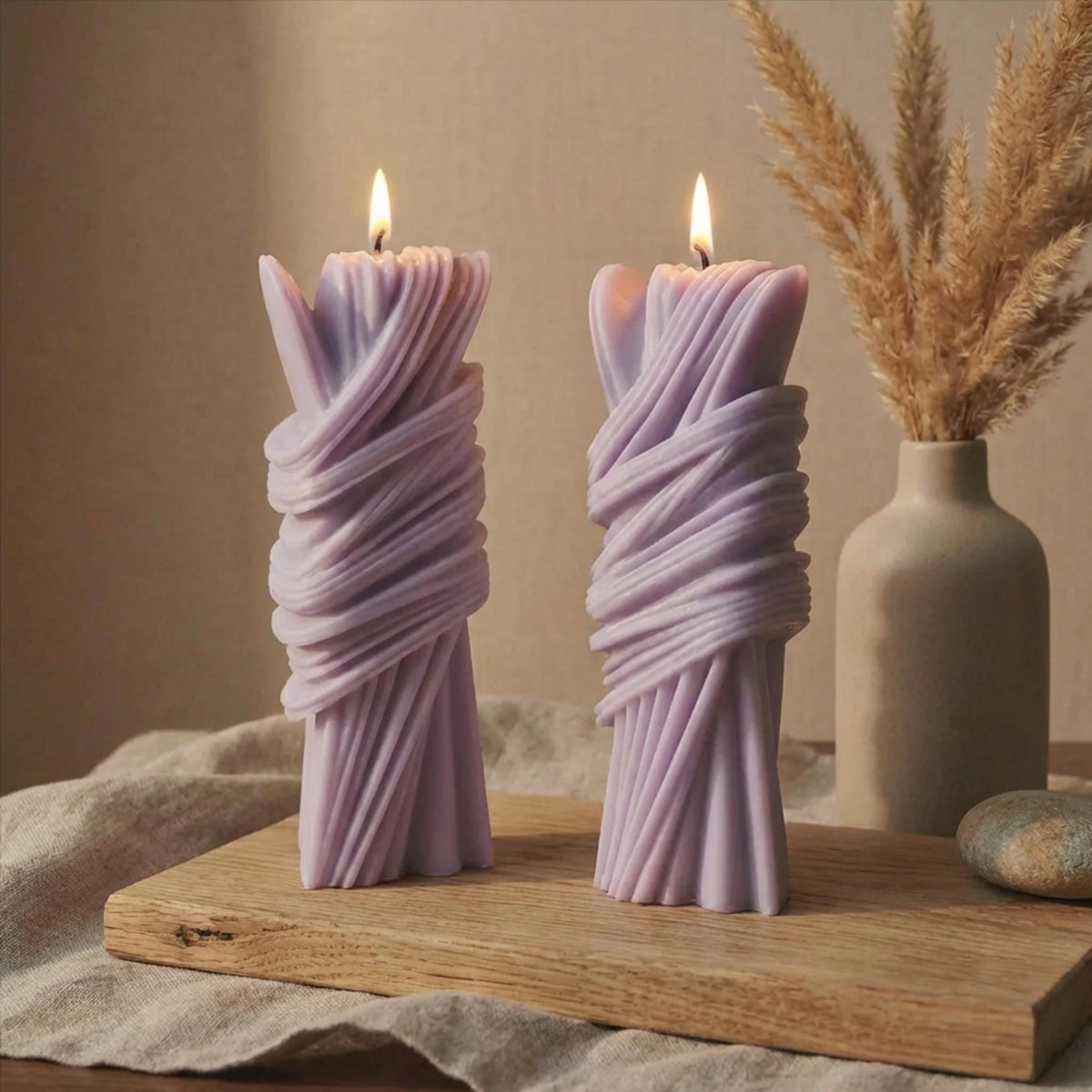 Modern Geometric Pillar Candle