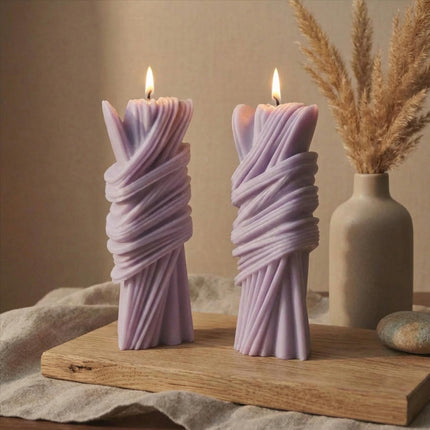 Modern Geometric Pillar Candle