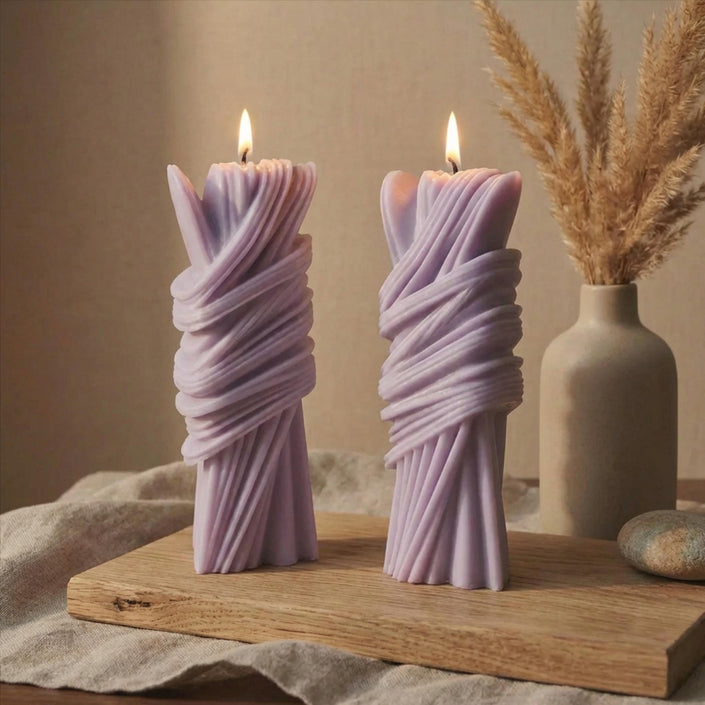 Modern Geometric Pillar Candle