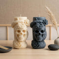 Halloween Skull Candle with Roses – Eco Soy Wax Gothic Décor