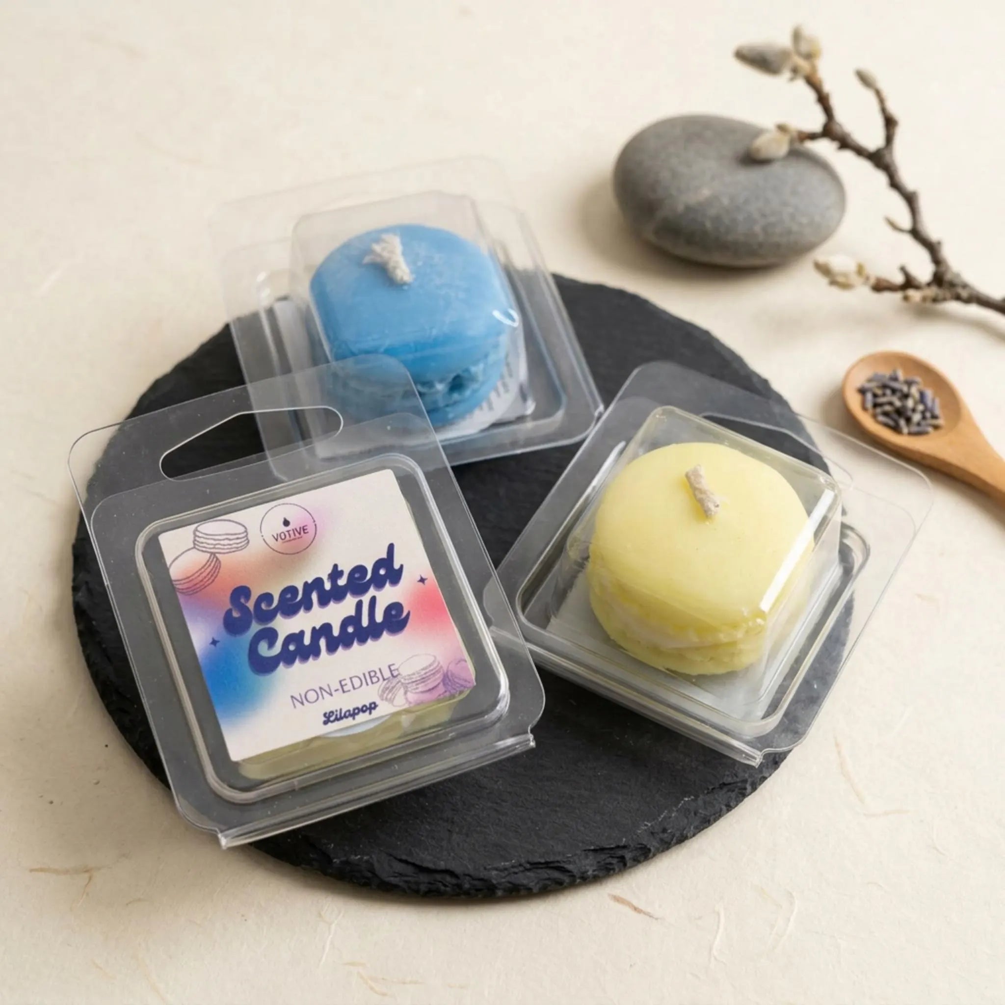 Macaron Shaped Soy Wax Candle — Novelty Dessert Candle, Bridesmaid Gift, Birthday & Home Decor