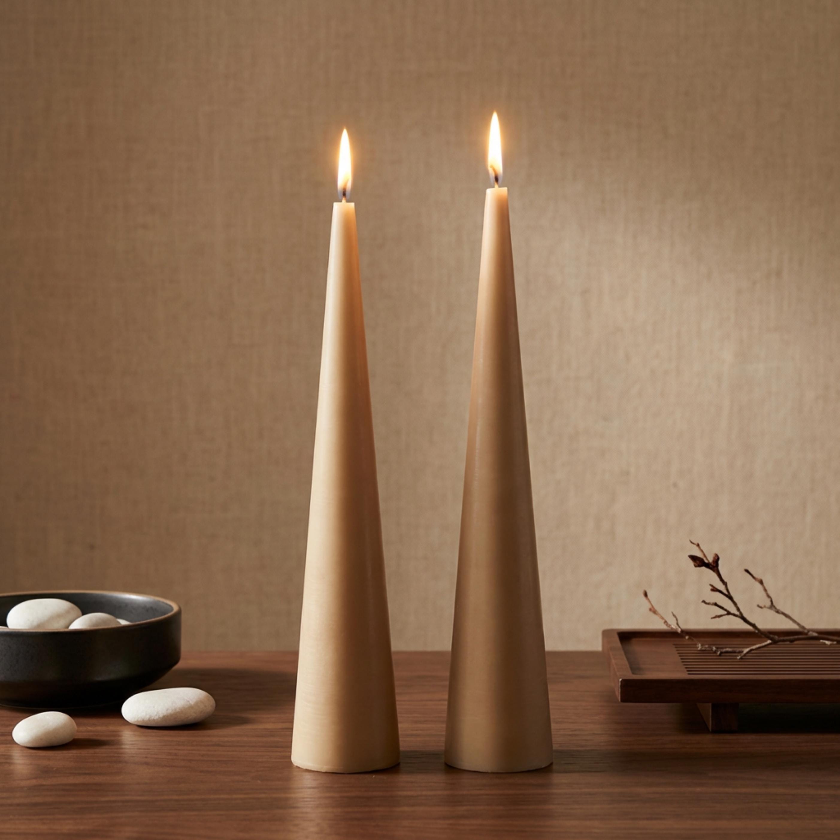 Elegant Large Cone Pillar Candle