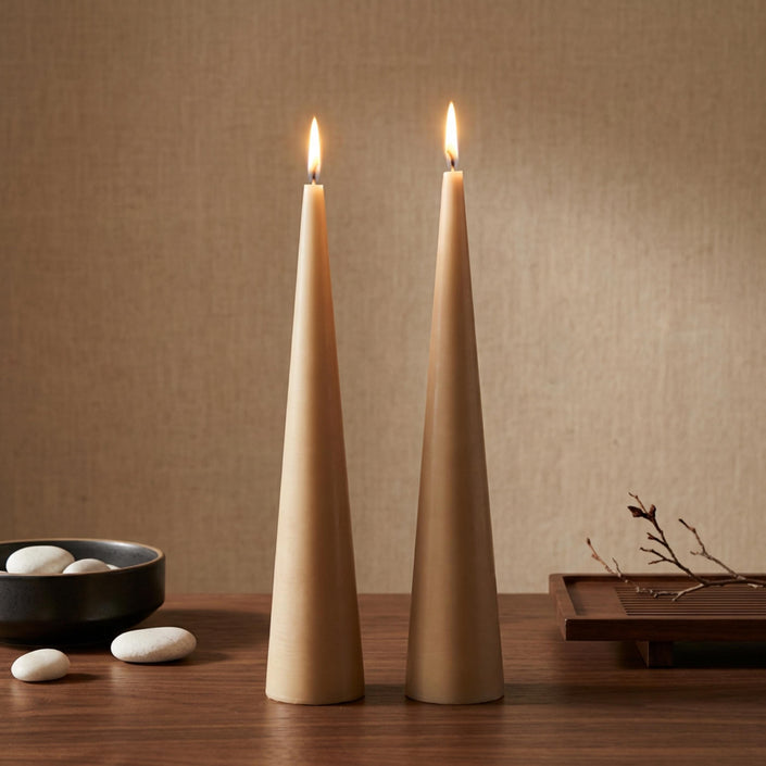 Elegant Large Cone Pillar Candle