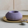 Fluted Ceramic-Resin Incense Burner Holder