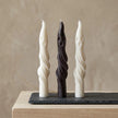Halloween ghost candle – handmade soy wax taper, ghostly face detail, 20 cm