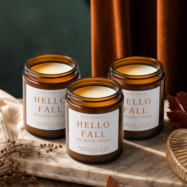 Highly Scented Wickless Candle, Pumpkin Spice Soy Wax Jar